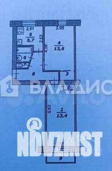 2-к квартира, вторичка, 44м2, 5/5 этаж