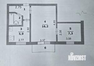 2-к квартира, вторичка, 37м2, 2/5 этаж