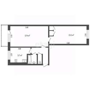 2-к квартира, вторичка, 45м2, 4/5 этаж