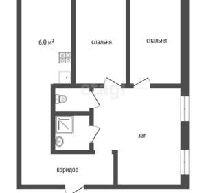 2-к квартира, вторичка, 42м2, 3/5 этаж