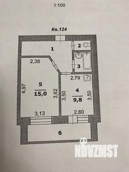 1-к квартира, вторичка, 37м2, 6/14 этаж