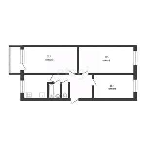 3-к квартира, вторичка, 62м2, 5/5 этаж