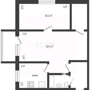 2-к квартира, вторичка, 47м2, 4/5 этаж