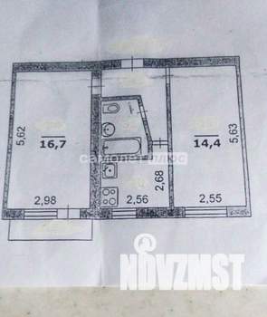 2-к квартира, вторичка, 46м2, 4/5 этаж