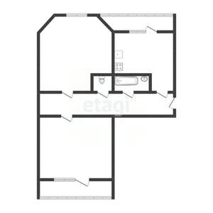 2-к квартира, вторичка, 51м2, 11/14 этаж