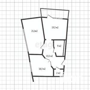 2-к квартира, вторичка, 82м2, 6/14 этаж