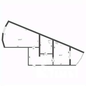 1-к квартира, вторичка, 59м2, 6/13 этаж