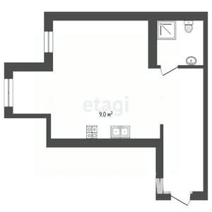 Студия квартира, вторичка, 31м2, 2/5 этаж