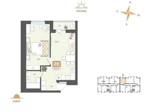 2-к квартира, вторичка, 45м2, 2/8 этаж