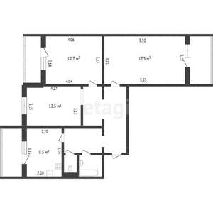 3-к квартира, вторичка, 76м2, 7/10 этаж