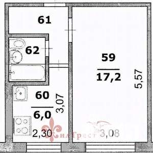 1-к квартира, вторичка, 30м2, 1/5 этаж
