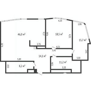 2-к квартира, вторичка, 70м2, 12/15 этаж