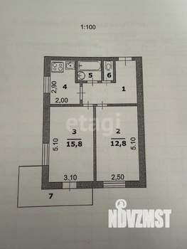 2-к квартира, вторичка, 45м2, 7/9 этаж