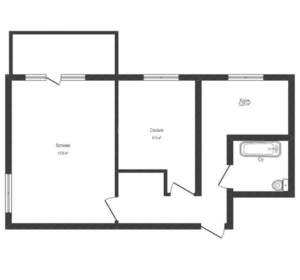 2-к квартира, вторичка, 43м2, 4/5 этаж