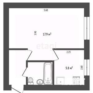 1-к квартира, вторичка, 30м2, 2/3 этаж