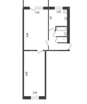 2-к квартира, вторичка, 44м2, 5/5 этаж