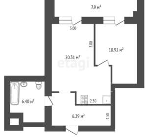 1-к квартира, вторичка, 45м2, 10/12 этаж