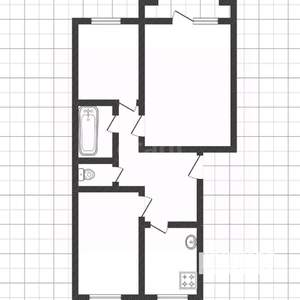 3-к квартира, вторичка, 58м2, 2/6 этаж