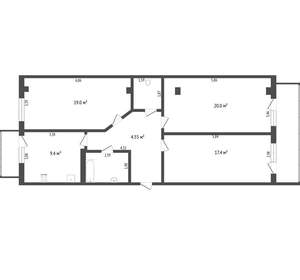 3-к квартира, вторичка, 61м2, 2/5 этаж
