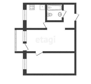 2-к квартира, вторичка, 42м2, 4/4 этаж