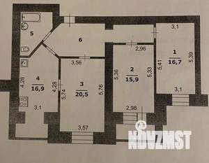 3-к квартира, вторичка, 93м2, 2/14 этаж