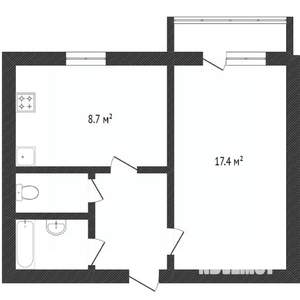 1-к квартира, вторичка, 39м2, 9/9 этаж