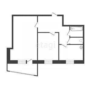2-к квартира, вторичка, 46м2, 3/5 этаж