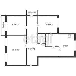 3-к квартира, вторичка, 81м2, 15/15 этаж