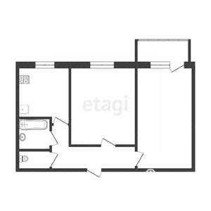 2-к квартира, вторичка, 50м2, 2/9 этаж