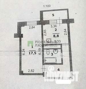 1-к квартира, вторичка, 39м2, 13/16 этаж