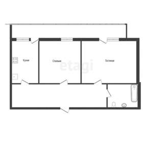 2-к квартира, вторичка, 59м2, 5/9 этаж