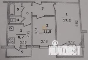 2-к квартира, вторичка, 51м2, 10/10 этаж