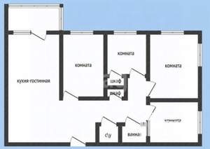 4-к квартира, вторичка, 70м2, 4/10 этаж