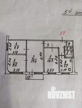 4-к квартира, вторичка, 61м2, 5/5 этаж