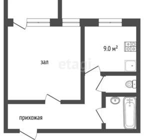 1-к квартира, вторичка, 43м2, 2/10 этаж