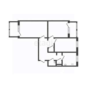 3-к квартира, вторичка, 60м2, 8/9 этаж