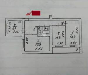 3-к квартира, вторичка, 75м2, 11/12 этаж