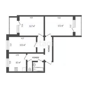 3-к квартира, вторичка, 74м2, 10/10 этаж