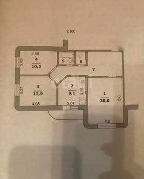 3-к квартира, вторичка, 73м2, 15/17 этаж