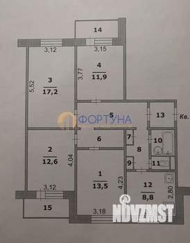 4-к квартира, вторичка, 86м2, 4/10 этаж