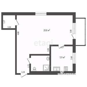 1-к квартира, вторичка, 34м2, 3/4 этаж
