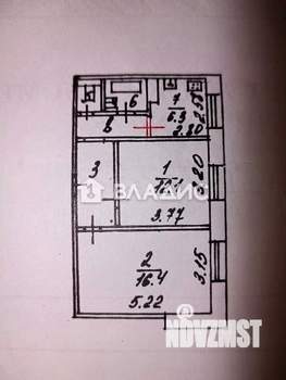 2-к квартира, вторичка, 45м2, 1/10 этаж