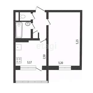 1-к квартира, вторичка, 34м2, 4/10 этаж