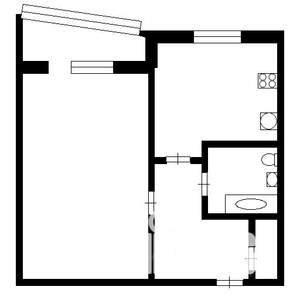 1-к квартира, вторичка, 30м2, 5/5 этаж