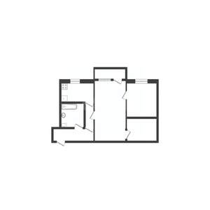 2-к квартира, вторичка, 44м2, 3/4 этаж