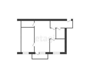 2-к квартира, вторичка, 46м2, 4/5 этаж