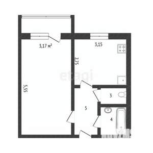 1-к квартира, вторичка, 34м2, 7/9 этаж
