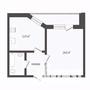1-к квартира, вторичка, 54м2, 7/9 этаж