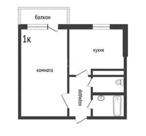 1-к квартира, вторичка, 34м2, 9/10 этаж