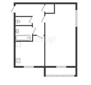 1-к квартира, вторичка, 36м2, 15/16 этаж